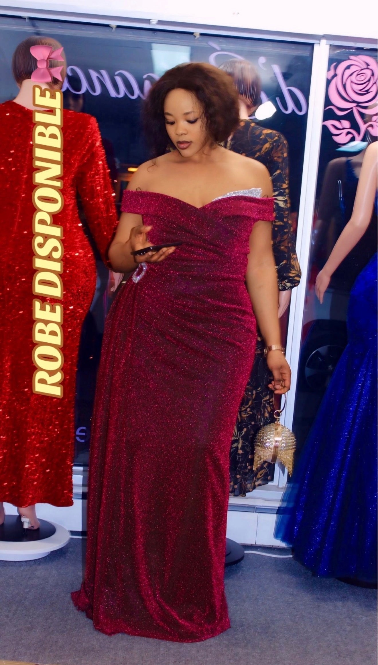 Robe de Soirée Glamour 👑 👸– Édition Limitée