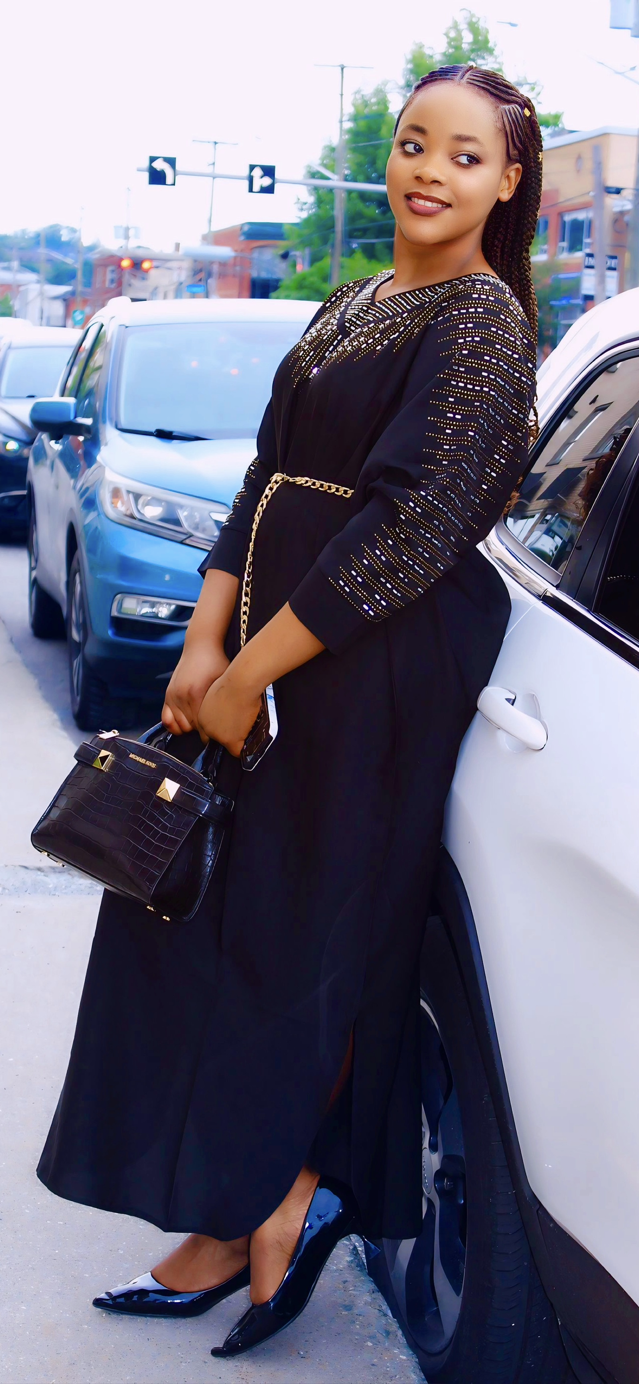 ✨ Robe Longue Noire Édition Prestige – Vision d’Élégance ✨