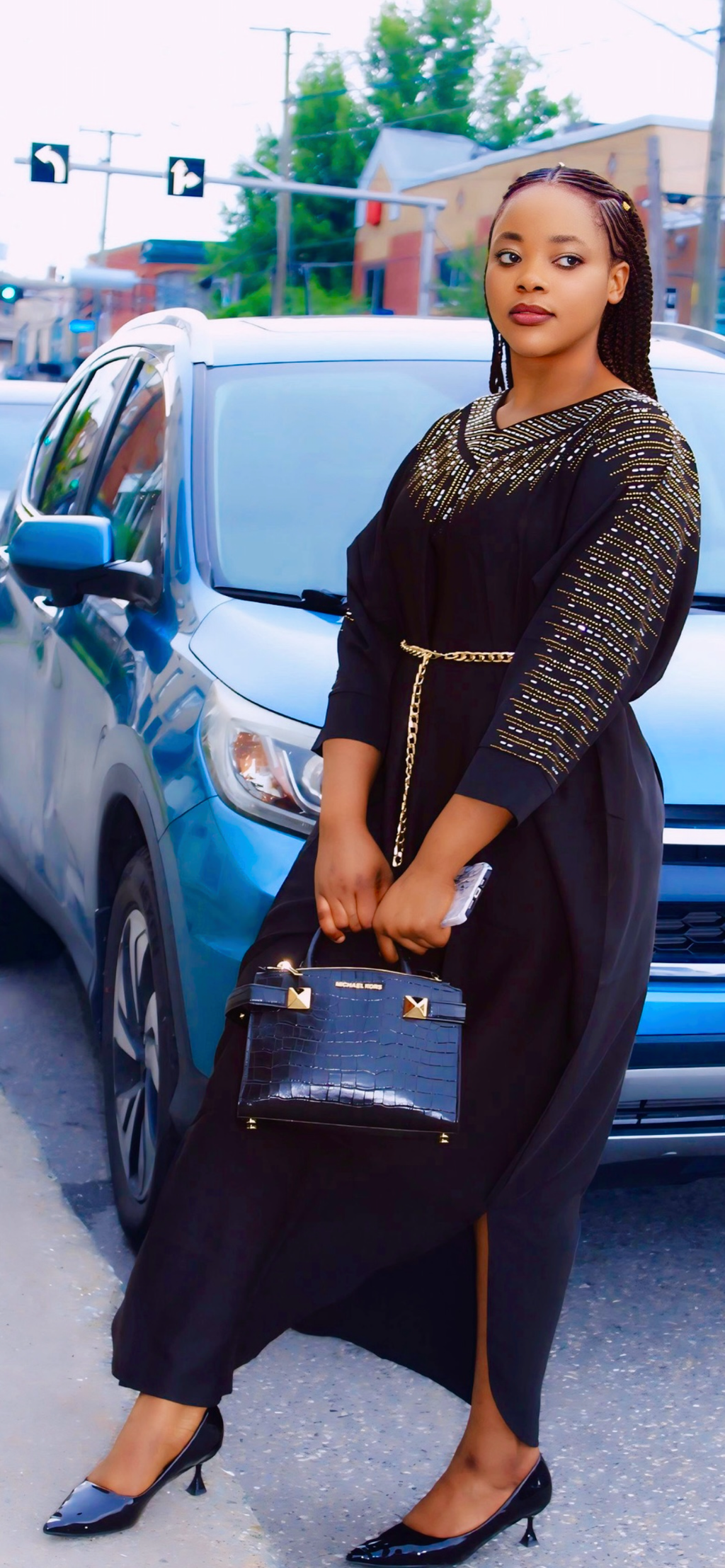 ✨ Robe Longue Noire Édition Prestige – Vision d’Élégance ✨